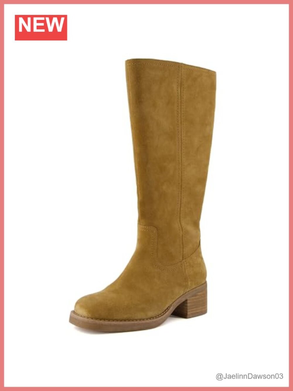 Genuine Leather Knee High Equestrian Boots Women Square Toe Block Heel